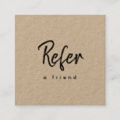 クラフト紙シンプルモダンビジミニマルネス 紹介カード (正面)