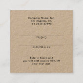 クラフト紙シンプルモダンビジミニマルネス 紹介カード (裏面)