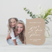 クラフト紙ジョイ | 休日のフォトカード シーズンカード (スタンド正面)