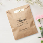 クラフト紙スウィートサンキューユー結婚式の引き出物バッグ フェイバーバッグ (封をした状態)