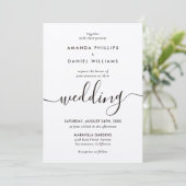 クラフト紙スクリプト結婚式 招待状 (スタンド正面)