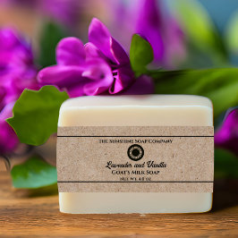 クラフト紙スタイルソープベリーバンドとロゴ 招待状ベリーバンド