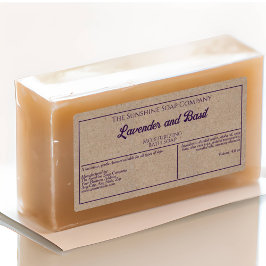 クラフト紙スタイルパープル文字化粧品瓶ラベル ラベル