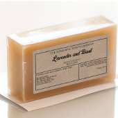 クラフト紙スタイルブラック文字石鹸ラベル ラベル