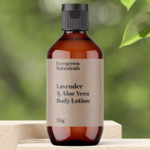 クラフト紙スタイルモダン化粧品ボトルラベル