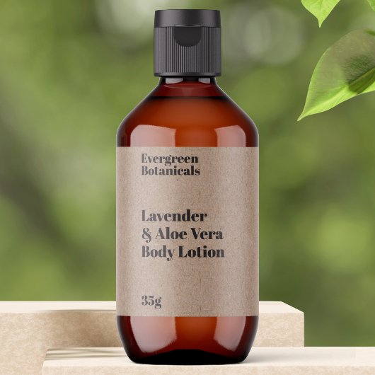 クラフト紙スタイルモダン化粧品ボトルラベル ラベル