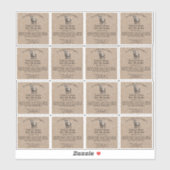 クラフト紙スタイルヤギのミルクリップバーム管ラベル シール (シート)