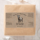 クラフト紙スタイルヤギ乳化粧品ラベル ラベル (インサイチュ)