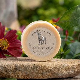 クラフト紙スタイルヤギ乳石鹸の化粧品ラベル ラウンドシール