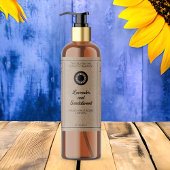 クラフト紙スタイル化粧品ボトルラベル（ロゴ付き） スパークリングワインラベル