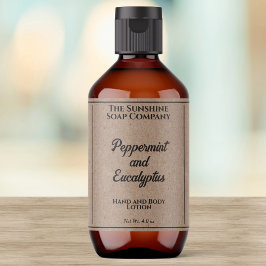 クラフト紙スタイル化粧品ボトル ラベル