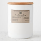 クラフト紙スタイル石けん包装ラベル(ロゴ付き) フードラベル (正面)