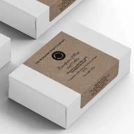 クラフト紙スタイル石けん包装ラベルwロゴ ラベル