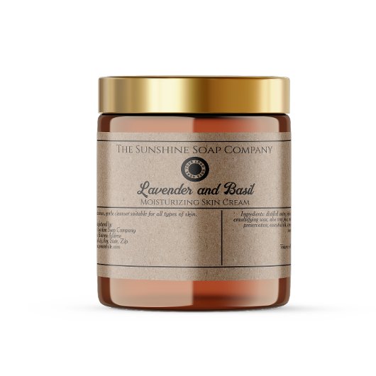 クラフト紙スタイル石鹸ロゴ付き化粧品ラベル ラベル