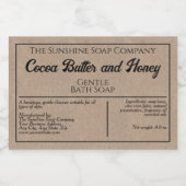 クラフト紙スタイル防水ソープボックスラベル フードラベル (シングルラベル)