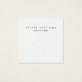 クラフト紙スタッドイヤリングスクエアディスプレイカード (正面)