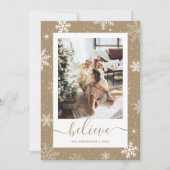 クラフト紙スノーフレーク信じ写真 シーズンカード (正面)