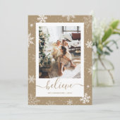 クラフト紙スノーフレーク信じ写真 シーズンカード (スタンド正面)