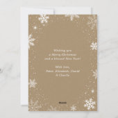 クラフト紙スノーフレーク信じ写真 シーズンカード (裏面)