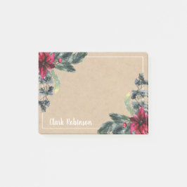 クラフト紙スプルチェレッドポインセチア ポストイット