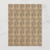 クラフト紙ドナットベーカリー柄フライヤー チラシ (裏面)