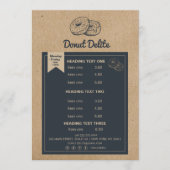 クラフト紙ドナットベーカリー柄フライヤー プログラム (正面)