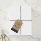 クラフト紙ドーナツギフトラベル ギフトタグ (より糸付き)