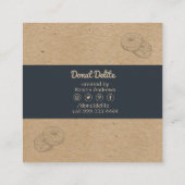 クラフト紙ドーナツスクエアビジネスカード スクエア名刺 (裏面)