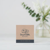 クラフト紙ドーナツスクエアビジネスカード スクエア名刺 (スタンド正面)