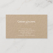 クラフト紙ドーナツパン屋の菓子のかわいい名刺 名刺 (裏面)