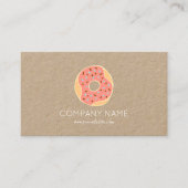クラフト紙ドーナツパン屋の菓子のかわいい名刺 名刺 (正面)
