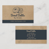 クラフト紙ドーナツ名刺 名刺 (正面/裏面)