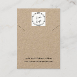 クラフト紙ネックレスディスプレイ |ロゴの追加 名刺