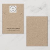 クラフト紙ネックレスディスプレイ |ロゴの追加 名刺 (正面/裏面)