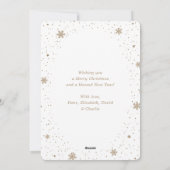 クラフト紙ハッピーホリデイズスノーフレークスノーフェイト シーズンカード (裏面)