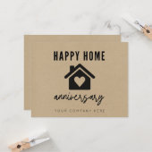 クラフト紙ハッピーホームアニバーサリーリアルティ カード (正面/裏面インサイチュ)