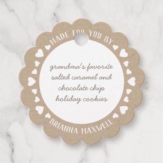 クラフト紙ハートメイド・ウィズ フェイバータグ (正面)