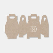 クラフト紙バックグラウンドモノグラム フェイバーボックス (折り畳みなし)