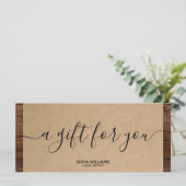 クラフト紙ファーム証明書ギフトカード追加ロゴ (スタンド正面)