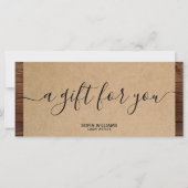 クラフト紙ファーム証明書ギフトカード追加ロゴ (正面)