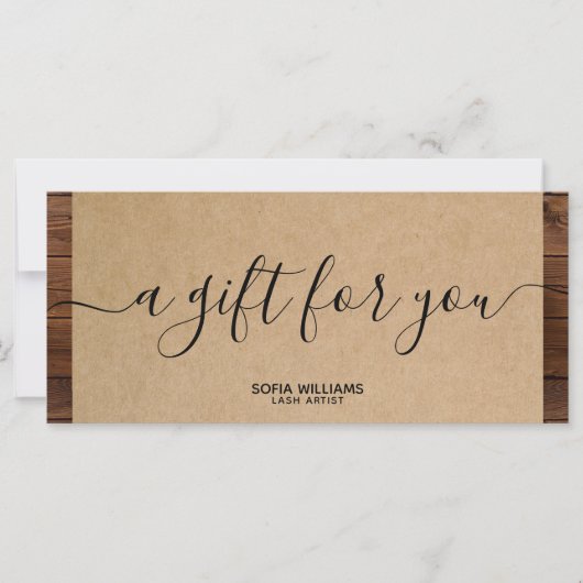 クラフト紙ファーム証明書ギフトカード追加ロゴ (正面)