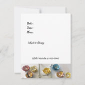 クラフト紙フラワーバースデーパーティー招待 招待状 (裏面)