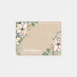 クラフト紙フローラホワイトポインセチア ポストイット