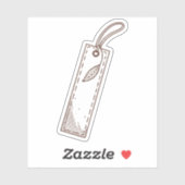 クラフト紙ブックマークテクスチャ シール (シート)