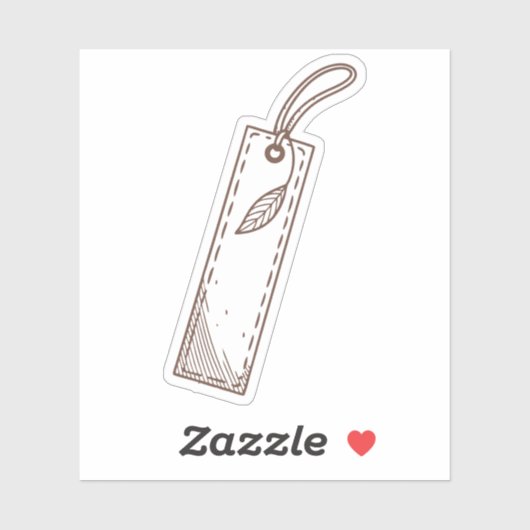 クラフト紙ブックマークテクスチャ シール (シート)