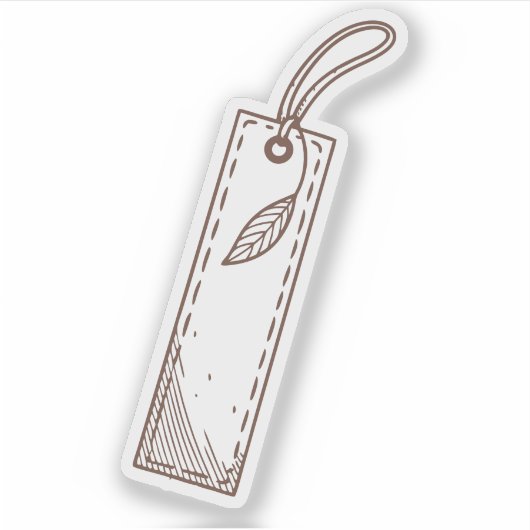 クラフト紙ブックマークテクスチャ シール (正面)