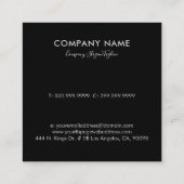 クラフト紙ブラックシザーズ美容師 スクエア名刺 (裏面)