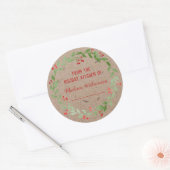 クラフト紙ホリデーキッチンカニング |自家製 ラウンドシール (封筒)