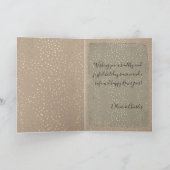 クラフト紙ホリデースプルチェツリーフォールディング金ゴールド雪 シーズンカード (内部)