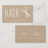 クラフト紙ホワイトヘアドライザーズビジネスカード 名刺 (正面/裏面)